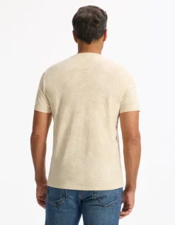 Celio T-shirt straight col rond 100% coton - beige^Homme T-Shirts