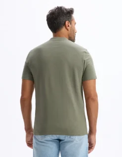 Celio T-shirt straight col tunisien 100% coton -^Homme T-Shirts