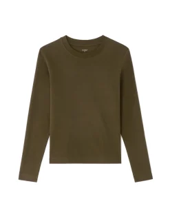 Celio T-shirt uni à manches longues - kaki^Femme T-Shirts & Tops