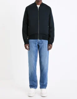 Celio Veste col bomber lin mélangé - marine^Homme Manteaux|Blousons