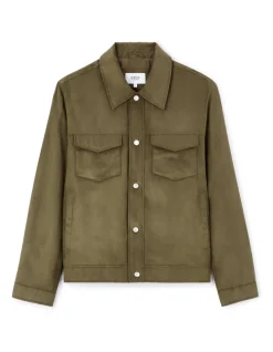 Celio Veste col chemise - kaki^Homme Blousons|Vestes