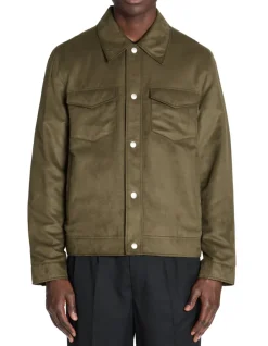 Celio Veste col chemise - kaki^Homme Blousons|Vestes