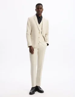 Celio Veste de costume slim 100% lin -^Homme Sélection Lin|Vestes De Costumes