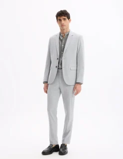 Celio Veste de costume slim stretch - gris clair^Homme Vestes De Costumes|Vestes De Costume