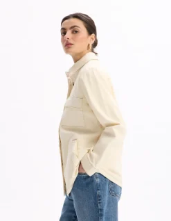Celio Veste effet denim - beige^Femme Vestes & Blazers