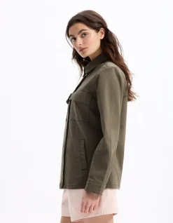 Celio Veste effet denim - kaki^Femme Vestes & Blazers