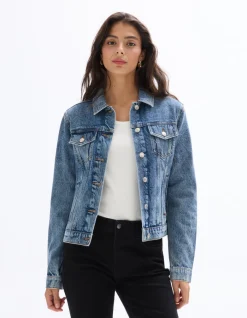 Celio Veste en jean - bleu^Femme Les Meilleures Ventes|Les Essentiels Aux Meilleurs Prix