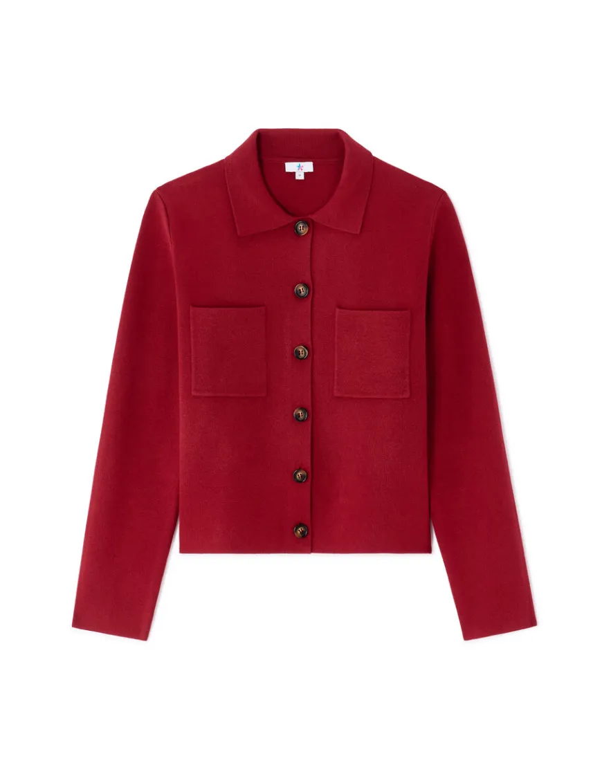Celio Veste en maille compacte - bordeaux^Femme Gilets & Cardigans