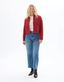 Celio Veste en maille compacte - bordeaux^Femme Gilets & Cardigans