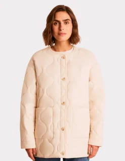 Celio Veste matelassé col rond - beige^Femme Doudounes|Manteaux