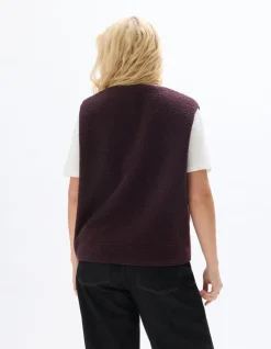 Celio Veste sherpa sans manche - marron^Femme Sportswear|Loungewear
