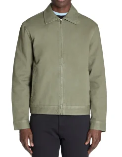 Celio Veste zippée col chemise 100% coton -^Homme Blousons|Vestes