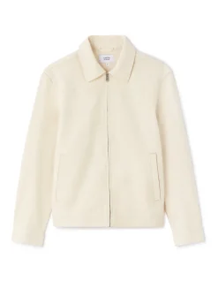 Celio Veste zippée col chemise 100% coton - écru^Homme Blousons|Vestes